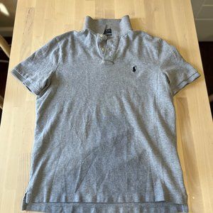 Polo Ralph Lauren - Men's Classic-Fit Mesh Grey Polo Medium